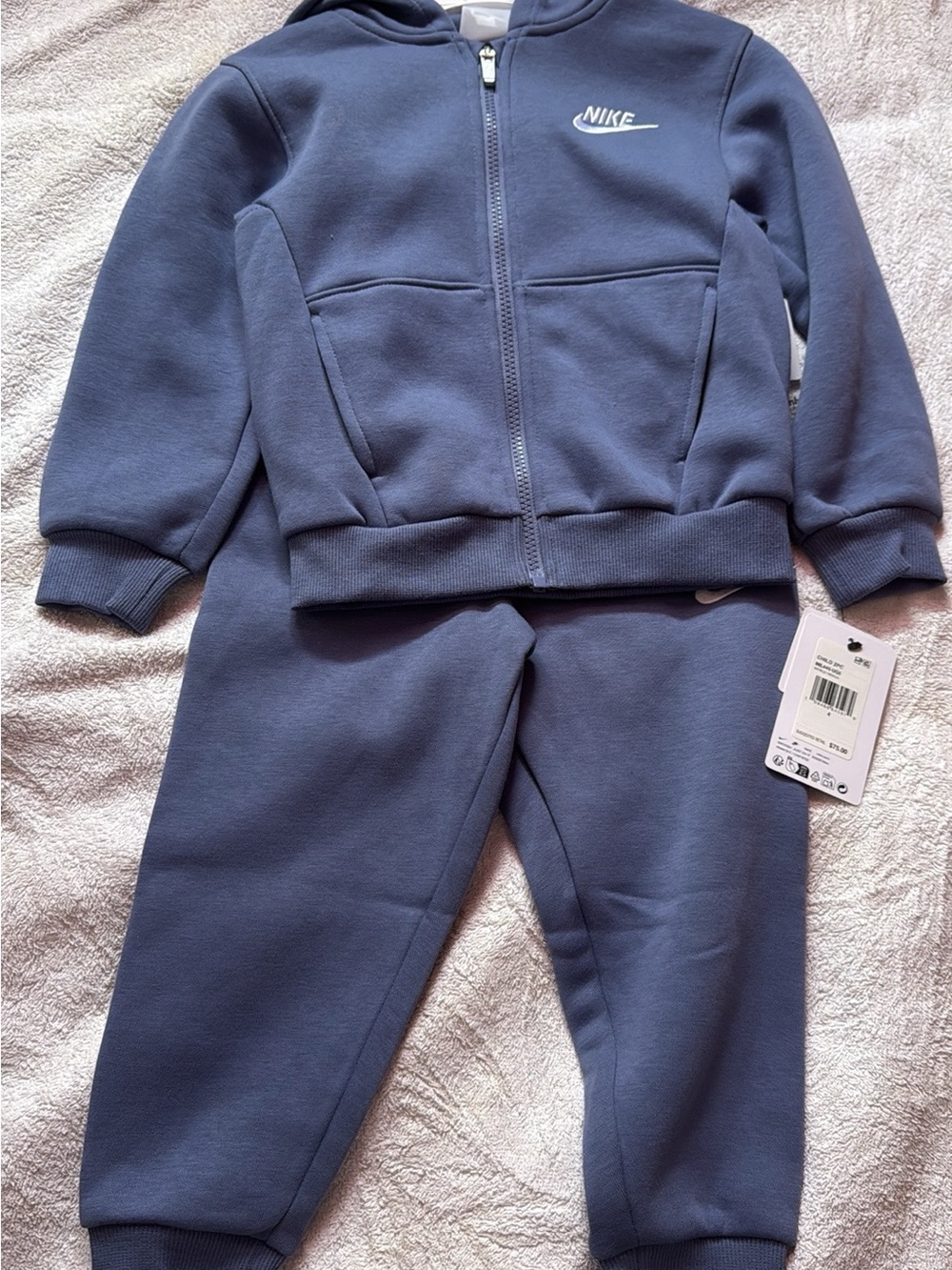 Nike Kids Navy Joggers and Zip Hoodie Set
